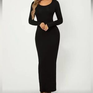Elegant Black Long Sleeve Dress